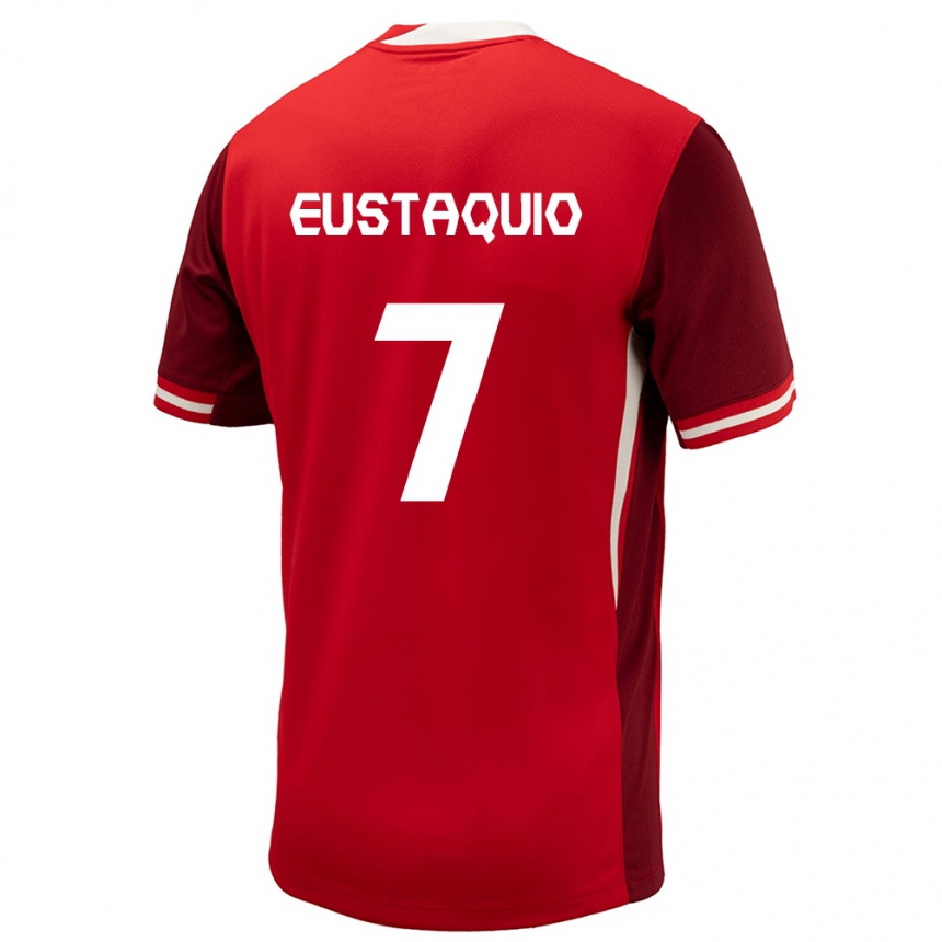 Vaikiškas Kanada Stephen Eustaquio #7 Raudona Namų Marškinėliai 24-26 T-Shirt