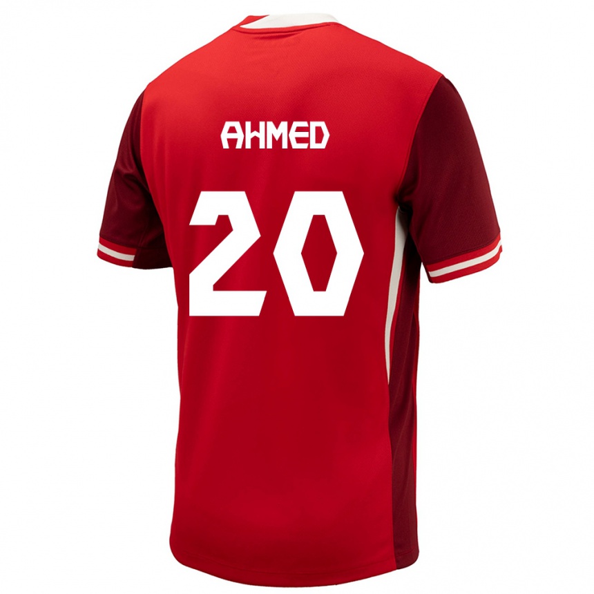 Vaikiškas Kanada Ali Ahmed #20 Raudona Namų Marškinėliai 24-26 T-Shirt