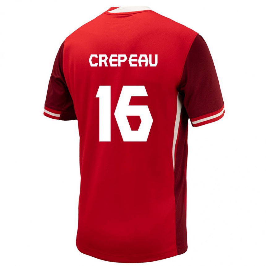 Vaikiškas Kanada Maxime Crepeau #16 Raudona Namų Marškinėliai 24-26 T-Shirt