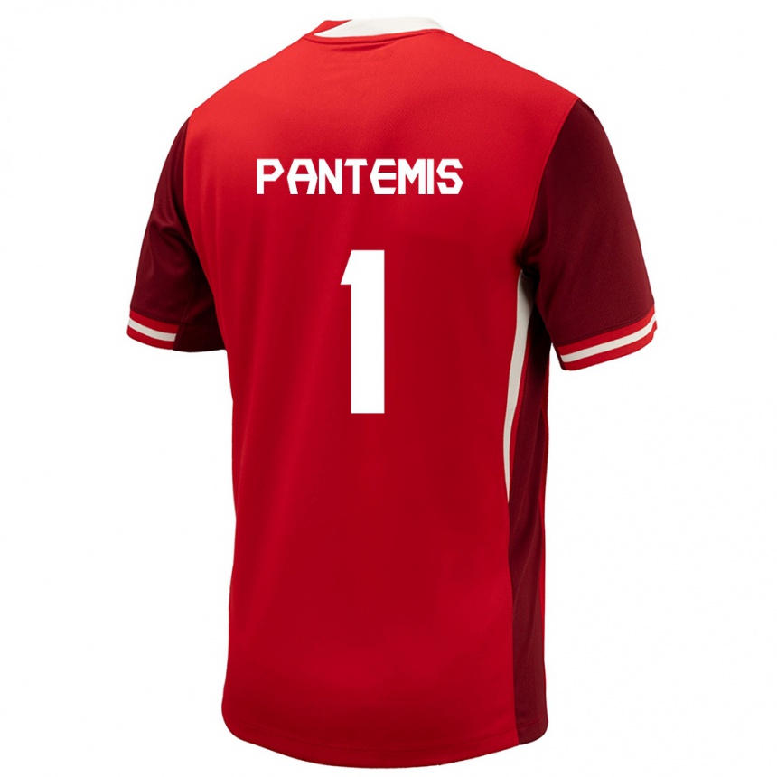 Vaikiškas Kanada James Pantemis #1 Raudona Namų Marškinėliai 24-26 T-Shirt