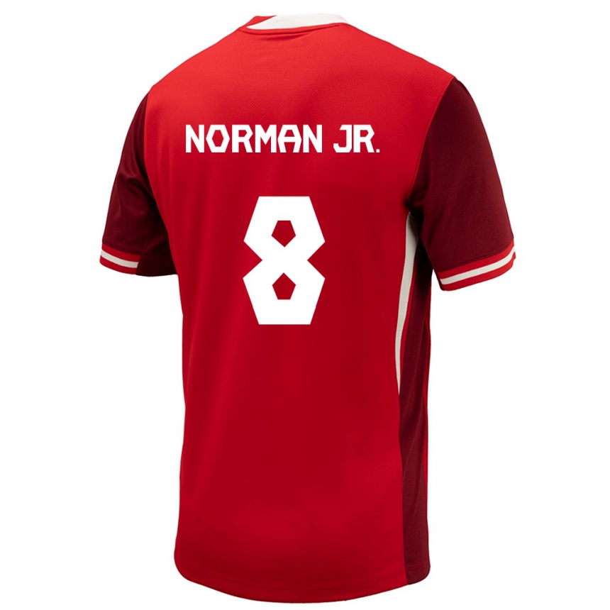 Vaikiškas Kanada David Norman Jr. #8 Raudona Namų Marškinėliai 24-26 T-Shirt