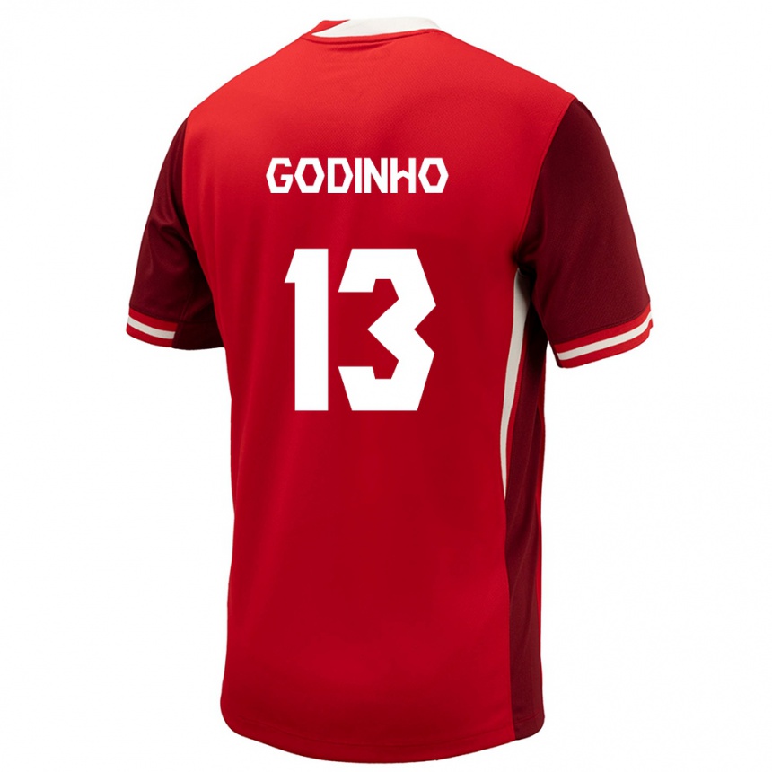 Vaikiškas Kanada Marcus Godinho #13 Raudona Namų Marškinėliai 24-26 T-Shirt