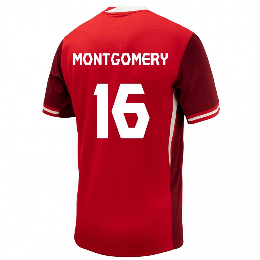 Vaikiškas Kanada Callum Montgomery #16 Raudona Namų Marškinėliai 24-26 T-Shirt