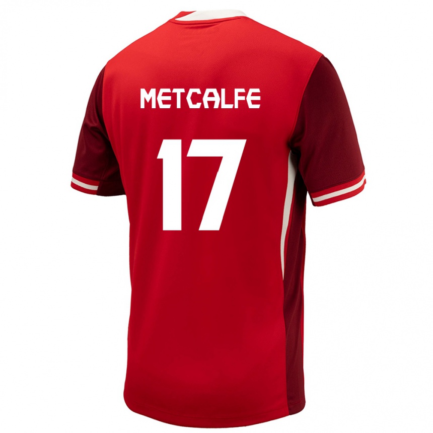 Vaikiškas Kanada Patrick Metcalfe #17 Raudona Namų Marškinėliai 24-26 T-Shirt