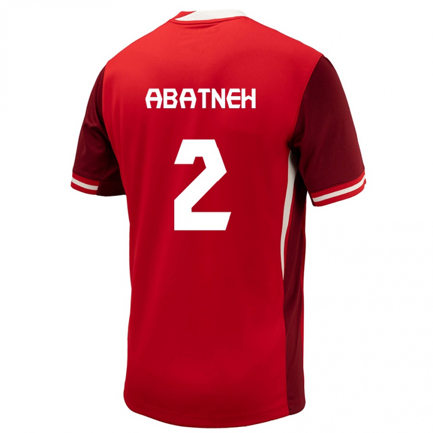 Vaikiškas Kanada Noah Abatneh #2 Raudona Namų Marškinėliai 24-26 T-Shirt