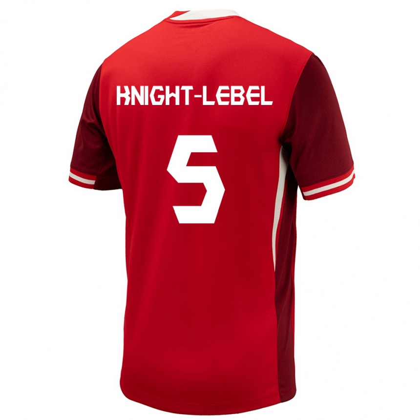 Vaikiškas Kanada Jamie Knight Lebel #5 Raudona Namų Marškinėliai 24-26 T-Shirt