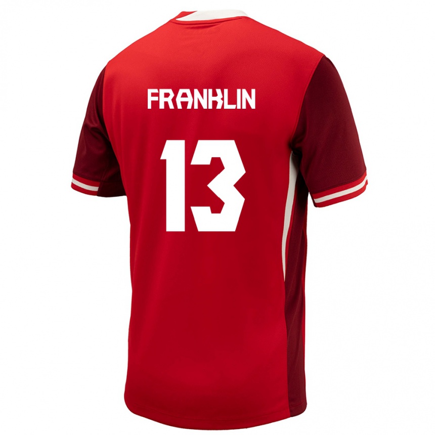 Vaikiškas Kanada Kobe Franklin #13 Raudona Namų Marškinėliai 24-26 T-Shirt