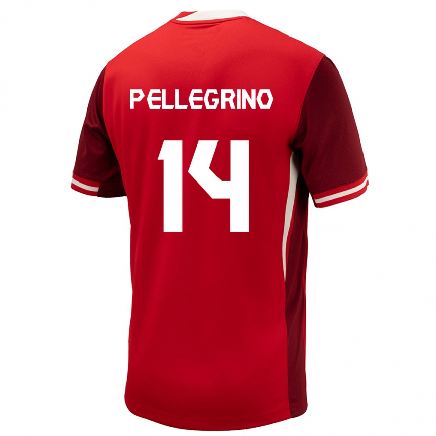 Vaikiškas Kanada Gabriel Pellegrino #14 Raudona Namų Marškinėliai 24-26 T-Shirt