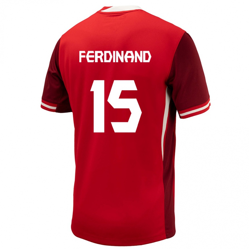 Vaikiškas Kanada Keesean Ferdinand #15 Raudona Namų Marškinėliai 24-26 T-Shirt