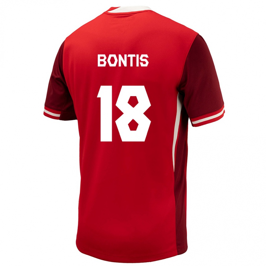 Vaikiškas Kanada Dino Bontis #18 Raudona Namų Marškinėliai 24-26 T-Shirt