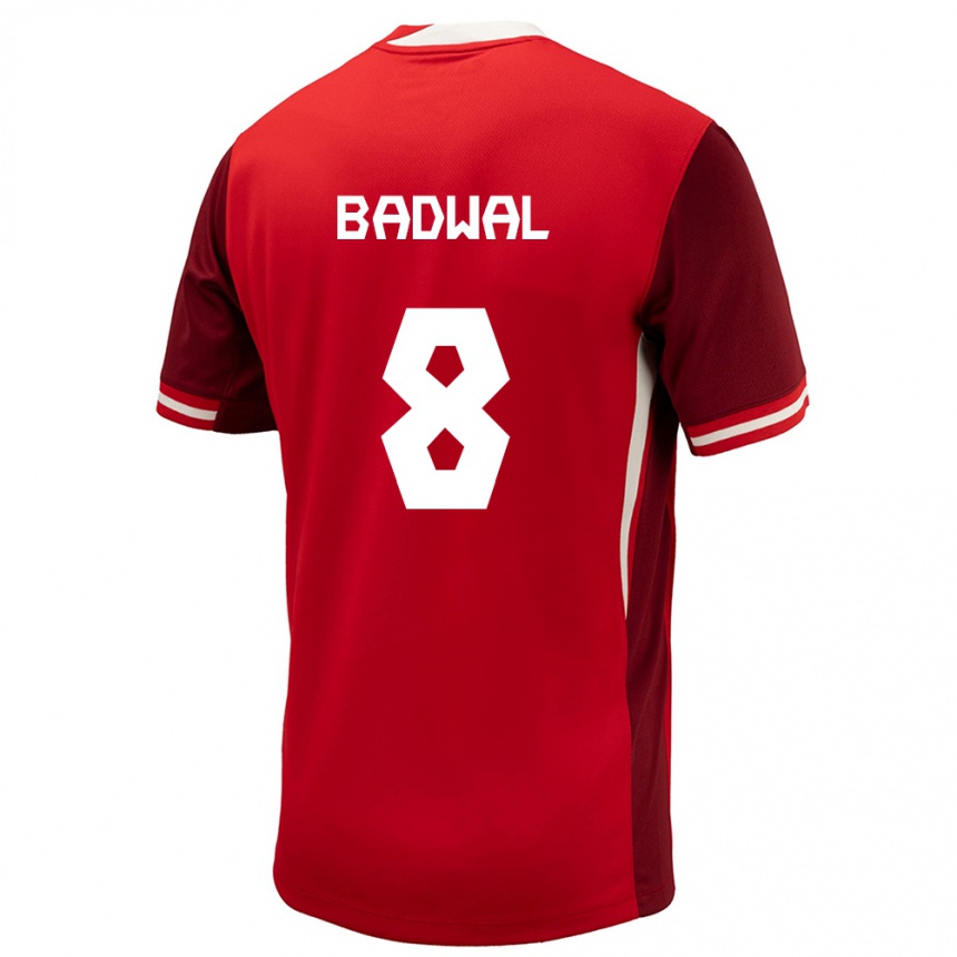 Vaikiškas Kanada Jeevan Badwal #8 Raudona Namų Marškinėliai 24-26 T-Shirt