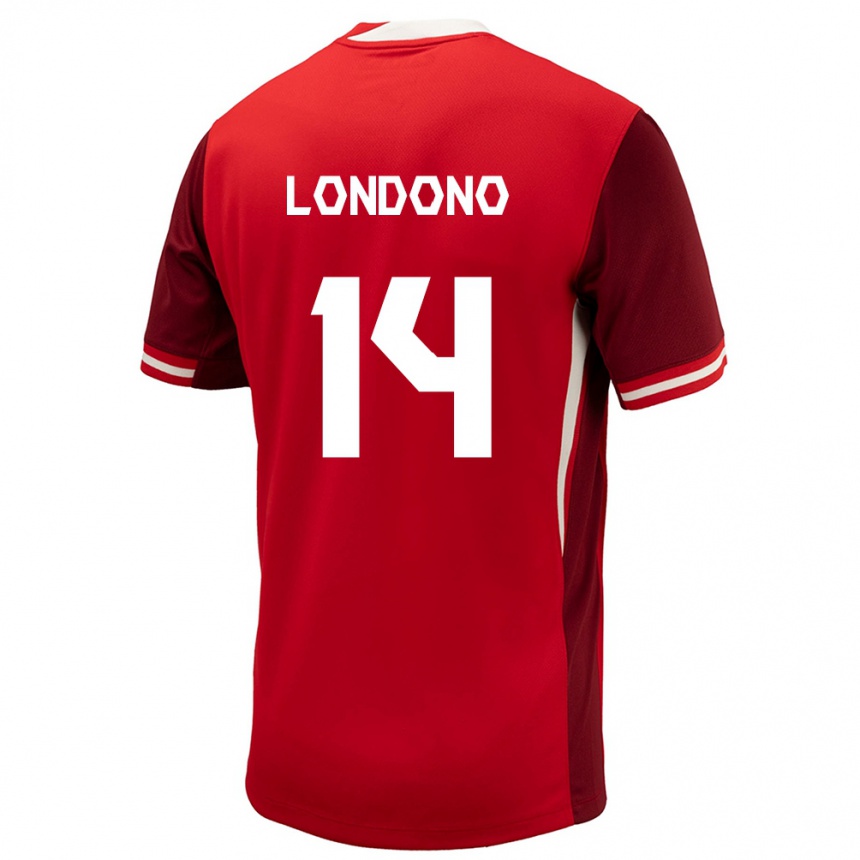 Vaikiškas Kanada Tyler Londono #14 Raudona Namų Marškinėliai 24-26 T-Shirt