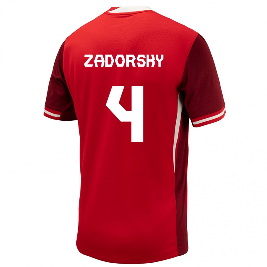 Vaikiškas Kanada Shelina Zadorsky #4 Raudona Namų Marškinėliai 24-26 T-Shirt