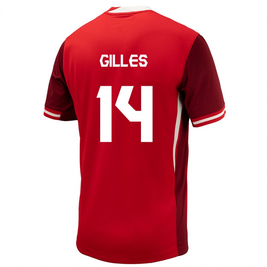 Vaikiškas Kanada Vanessa Gilles #14 Raudona Namų Marškinėliai 24-26 T-Shirt