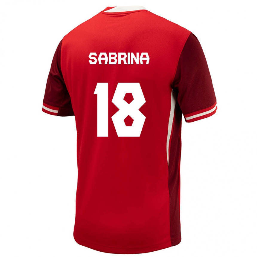 Vaikiškas Kanada Sabrina D Angelo #18 Raudona Namų Marškinėliai 24-26 T-Shirt