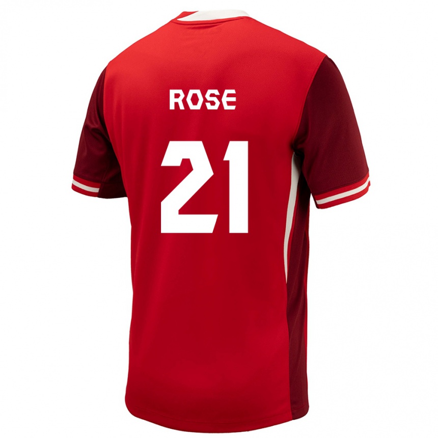 Vaikiškas Kanada Jade Rose #21 Raudona Namų Marškinėliai 24-26 T-Shirt