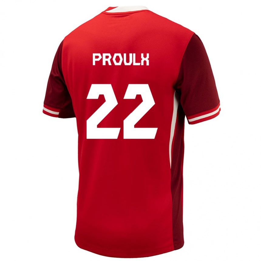 Vaikiškas Kanada Lysianne Proulx #22 Raudona Namų Marškinėliai 24-26 T-Shirt