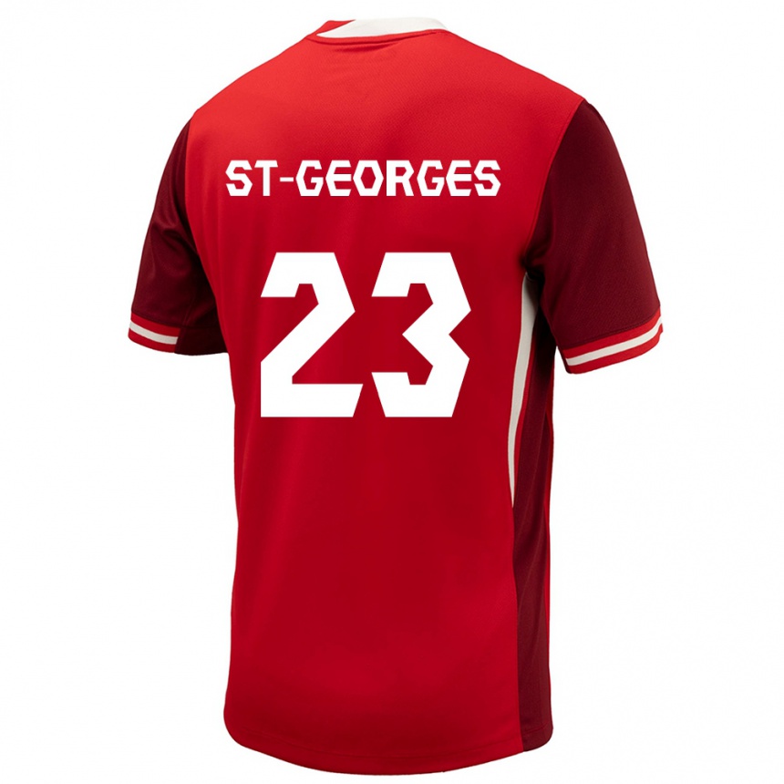 Vaikiškas Kanada Bianca St Georges #23 Raudona Namų Marškinėliai 24-26 T-Shirt