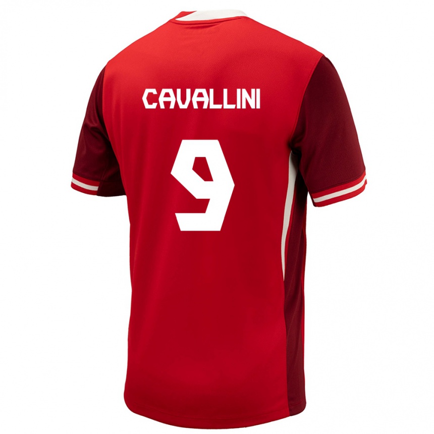 Vaikiškas Kanada Lucas Cavallini #9 Raudona Namų Marškinėliai 24-26 T-Shirt