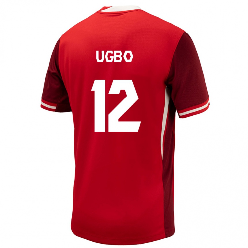 Vaikiškas Kanada Ike Ugbo #12 Raudona Namų Marškinėliai 24-26 T-Shirt