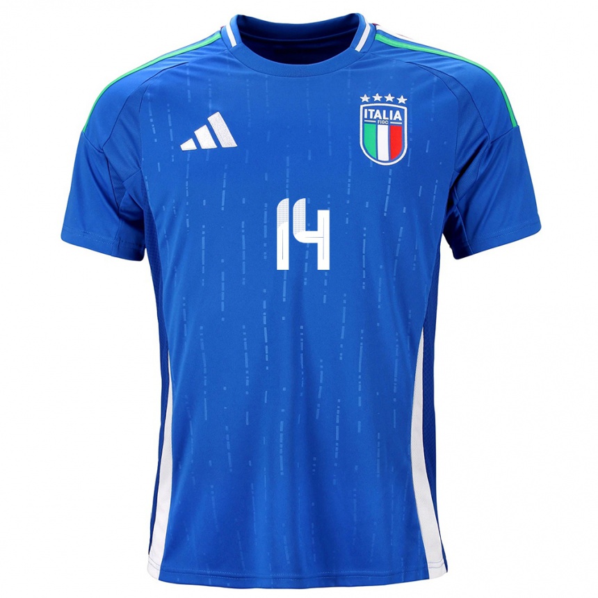 Vaikiškas Italija Federico Chiesa #14 Mėlyna Namų Marškinėliai 24-26 T-Shirt