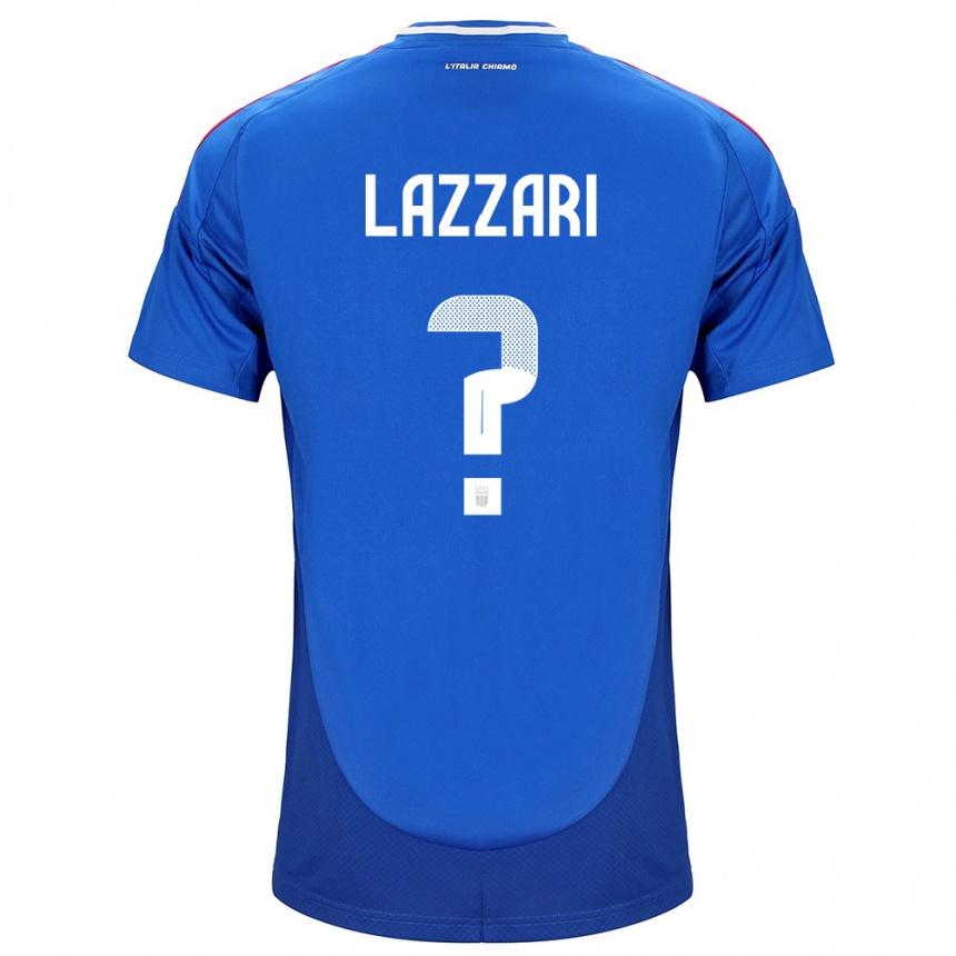 Vaikiškas Italija Manuel Lazzari #0 Mėlyna Namų Marškinėliai 24-26 T-Shirt