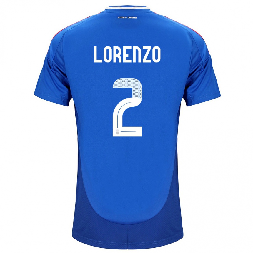 Vaikiškas Italija Giovanni Di Lorenzo #2 Mėlyna Namų Marškinėliai 24-26 T-Shirt