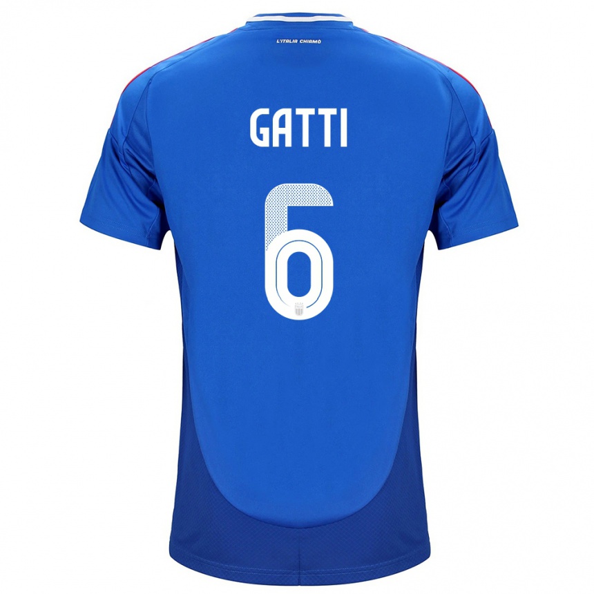 Vaikiškas Italija Federico Gatti #6 Mėlyna Namų Marškinėliai 24-26 T-Shirt