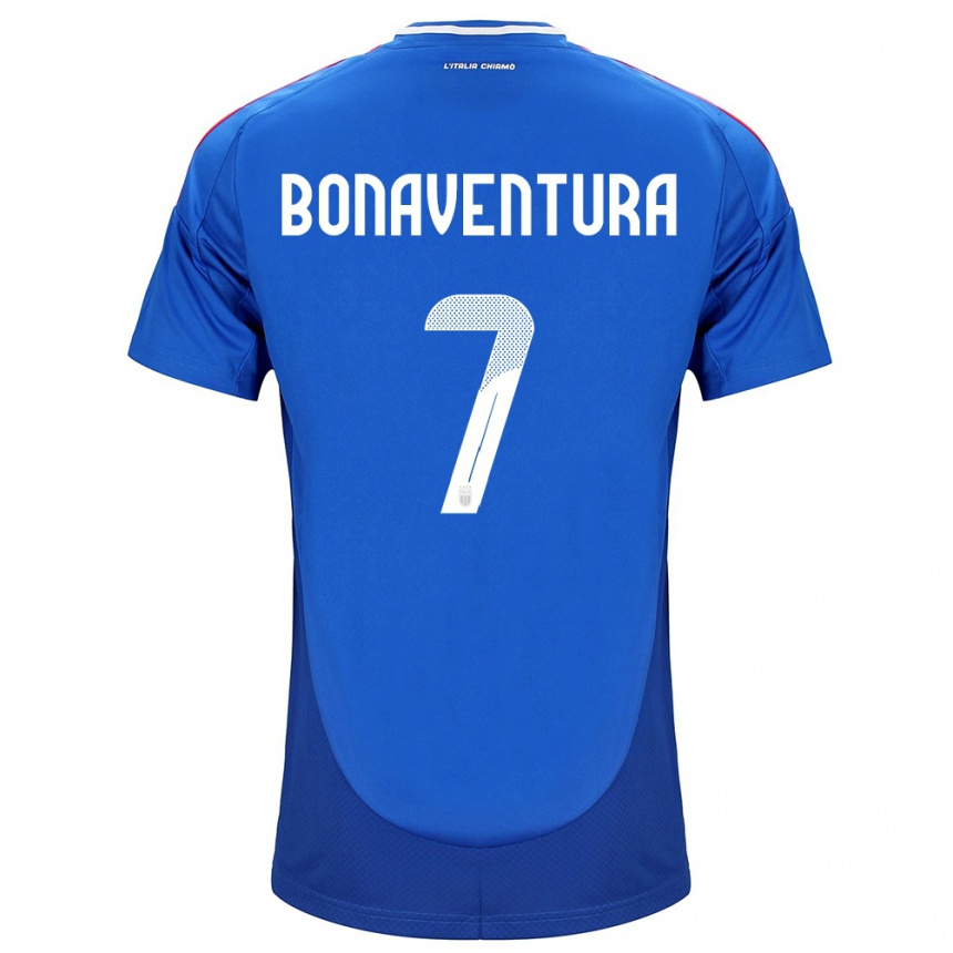 Vaikiškas Italija Giacomo Bonaventura #7 Mėlyna Namų Marškinėliai 24-26 T-Shirt