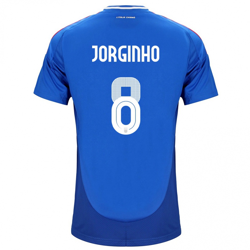 Vaikiškas Italija Jorginho #8 Mėlyna Namų Marškinėliai 24-26 T-Shirt