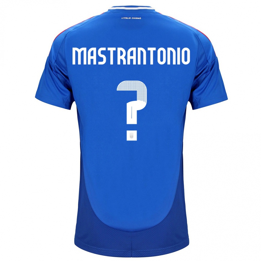 Vaikiškas Italija Davide Mastrantonio #0 Mėlyna Namų Marškinėliai 24-26 T-Shirt