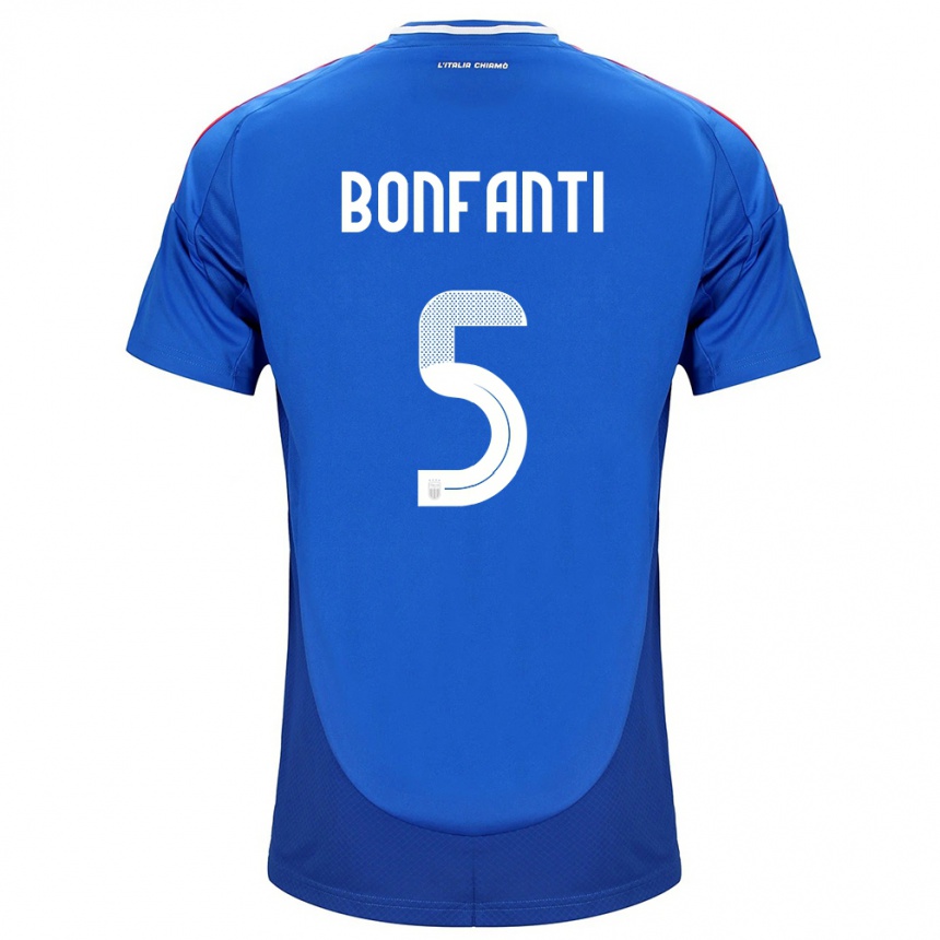 Vaikiškas Italija Giovanni Bonfanti #5 Mėlyna Namų Marškinėliai 24-26 T-Shirt