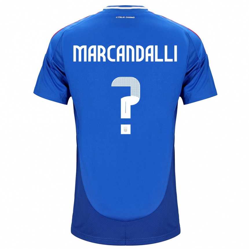 Vaikiškas Italija Alessandro Marcandalli #0 Mėlyna Namų Marškinėliai 24-26 T-Shirt