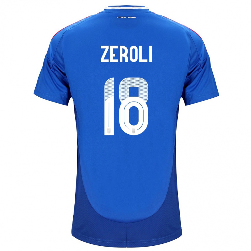 Vaikiškas Italija Kevin Zeroli #18 Mėlyna Namų Marškinėliai 24-26 T-Shirt