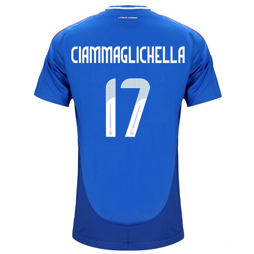 Vaikiškas Italija Aaron Ciammaglichella #17 Mėlyna Namų Marškinėliai 24-26 T-Shirt