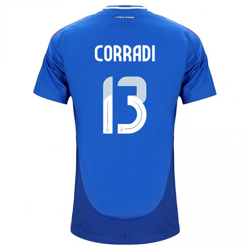 Vaikiškas Italija Christian Corradi #13 Mėlyna Namų Marškinėliai 24-26 T-Shirt