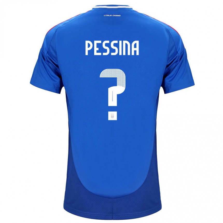 Vaikiškas Italija Massimo Pessina #0 Mėlyna Namų Marškinėliai 24-26 T-Shirt