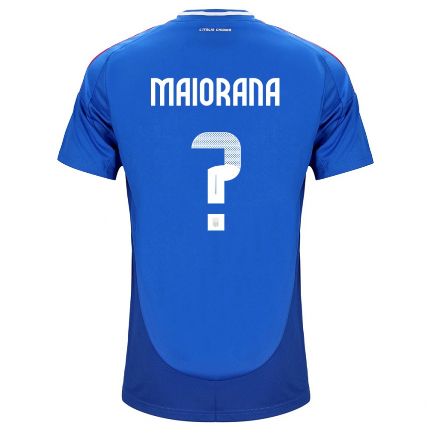 Vaikiškas Italija Stefano Maiorana #0 Mėlyna Namų Marškinėliai 24-26 T-Shirt