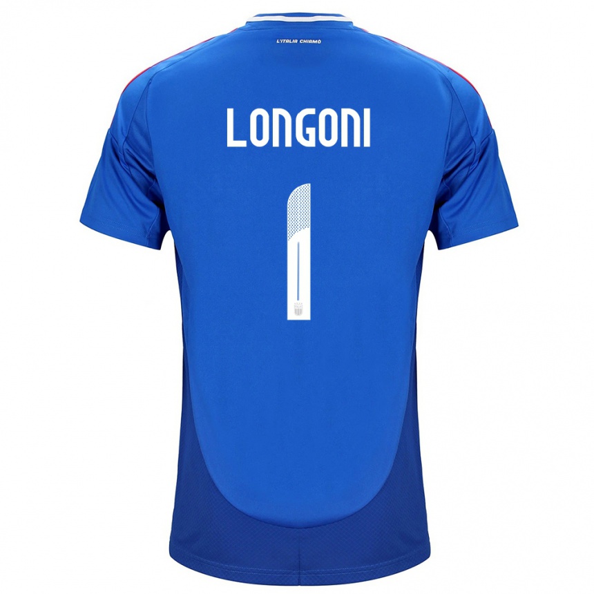 Vaikiškas Italija Alessandro Longoni #1 Mėlyna Namų Marškinėliai 24-26 T-Shirt