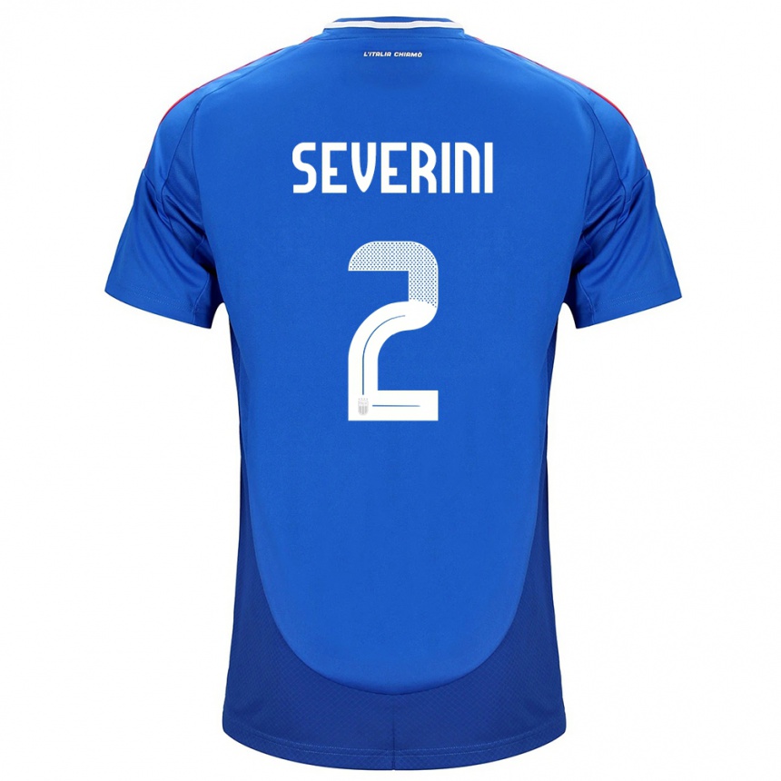 Vaikiškas Italija Emma Severini #2 Mėlyna Namų Marškinėliai 24-26 T-Shirt