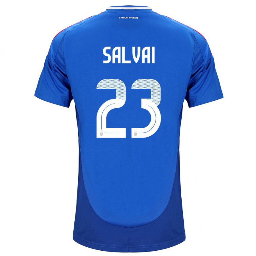 Vaikiškas Italija Cecilia Salvai #23 Mėlyna Namų Marškinėliai 24-26 T-Shirt