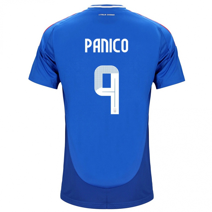 Vaikiškas Italija Patrizia Panico #9 Mėlyna Namų Marškinėliai 24-26 T-Shirt