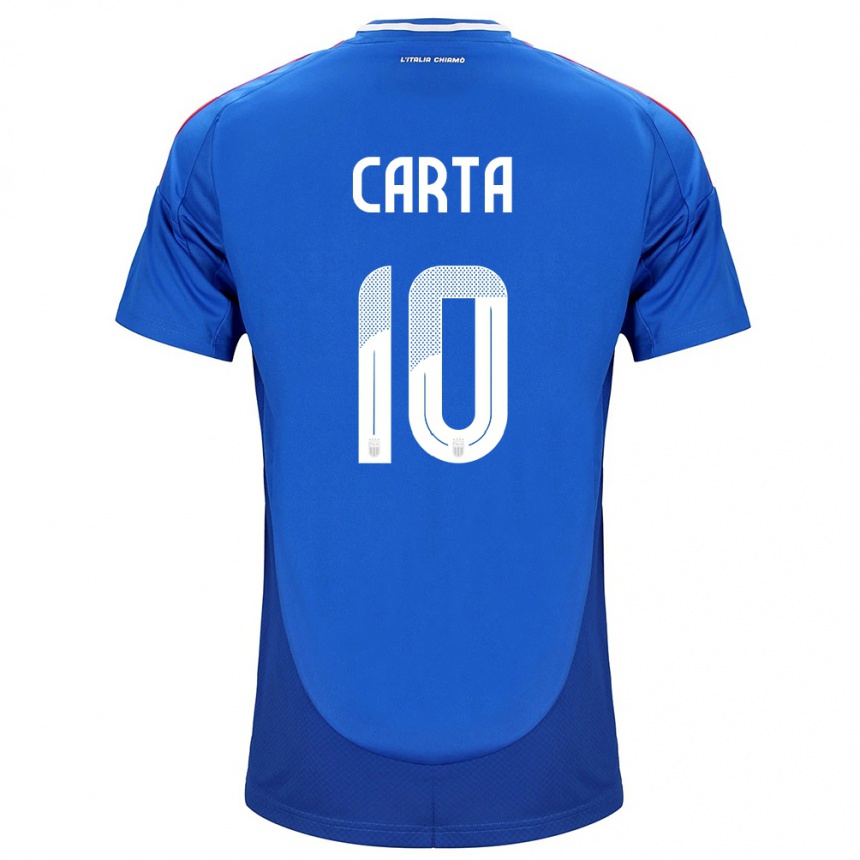 Vaikiškas Italija Antonella Carta #10 Mėlyna Namų Marškinėliai 24-26 T-Shirt