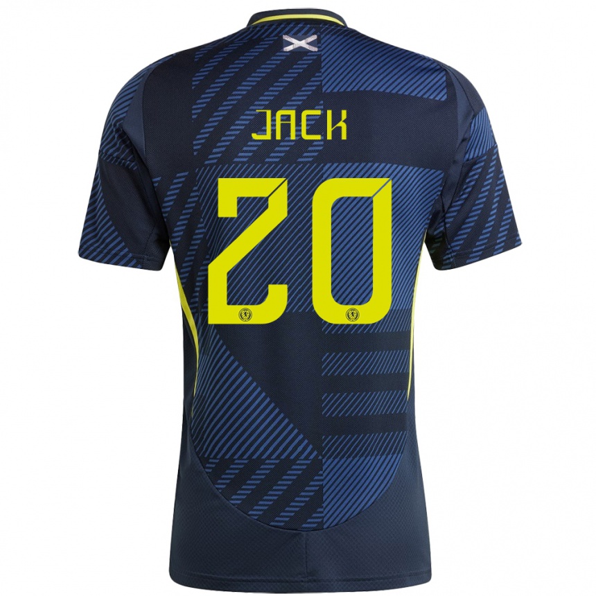 Vaikiškas Škotija Ryan Jack #20 Tamsiai Mėlyna Namų Marškinėliai 24-26 T-Shirt