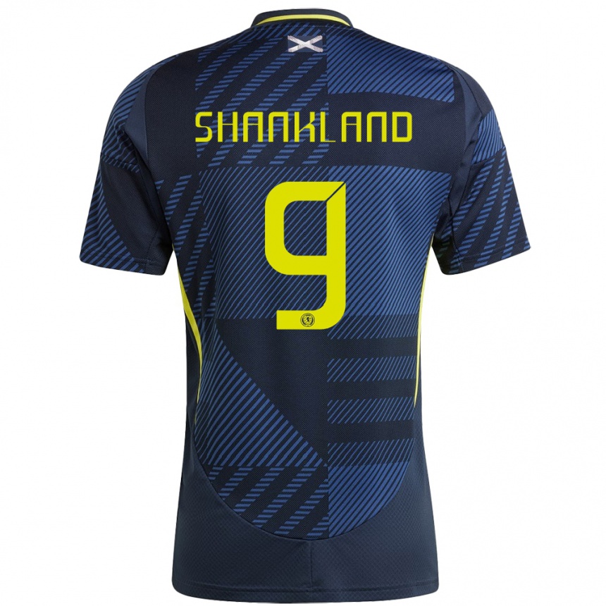 Vaikiškas Škotija Lawrence Shankland #9 Tamsiai Mėlyna Namų Marškinėliai 24-26 T-Shirt