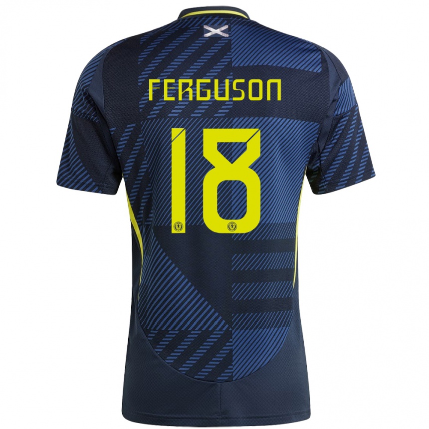 Vaikiškas Škotija Lewis Ferguson #18 Tamsiai Mėlyna Namų Marškinėliai 24-26 T-Shirt