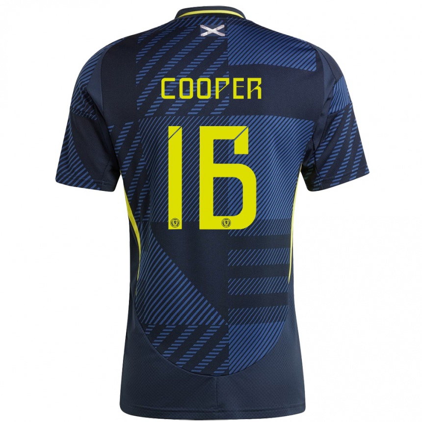 Vaikiškas Škotija Liam Cooper #16 Tamsiai Mėlyna Namų Marškinėliai 24-26 T-Shirt