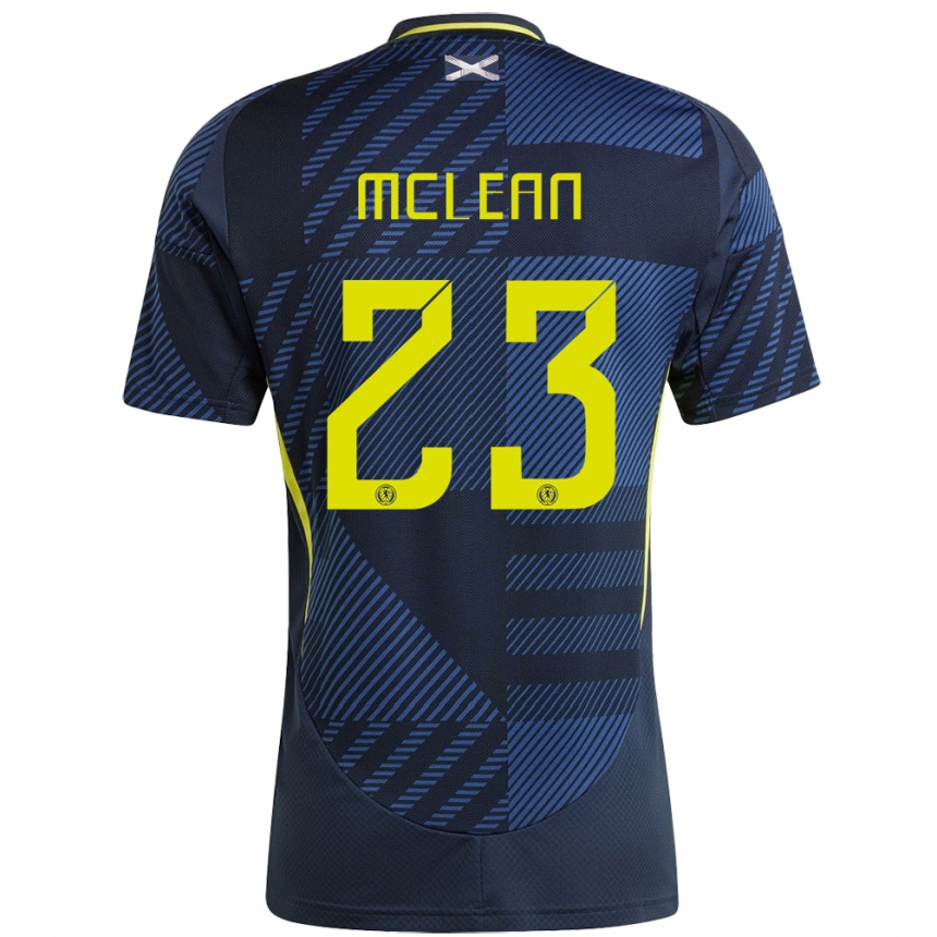 Vaikiškas Škotija Kenny Mclean #23 Tamsiai Mėlyna Namų Marškinėliai 24-26 T-Shirt