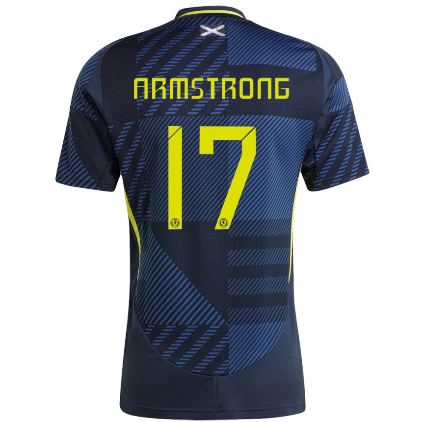 Vaikiškas Škotija Stuart Armstrong #17 Tamsiai Mėlyna Namų Marškinėliai 24-26 T-Shirt