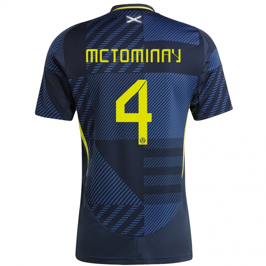 Vaikiškas Škotija Scott Mctominay #4 Tamsiai Mėlyna Namų Marškinėliai 24-26 T-Shirt